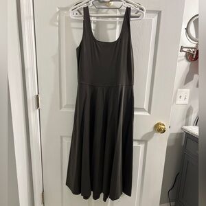 Alfani Dark Olive Green Sleeveless Midi Dress